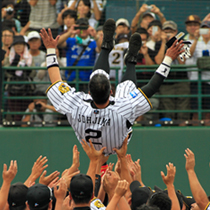 城島健司阪神タイガースユニフォーム引退試合姿